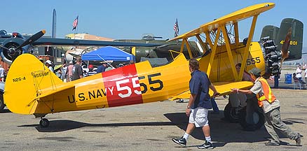 Stearman A75N1 N555BF, August 17, 2013